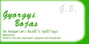 gyorgyi bojas business card